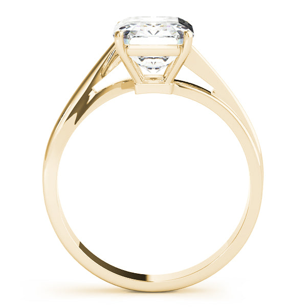 Hazel Emerald Diamond Solitaire Engagement Ring-VIRABYANI
